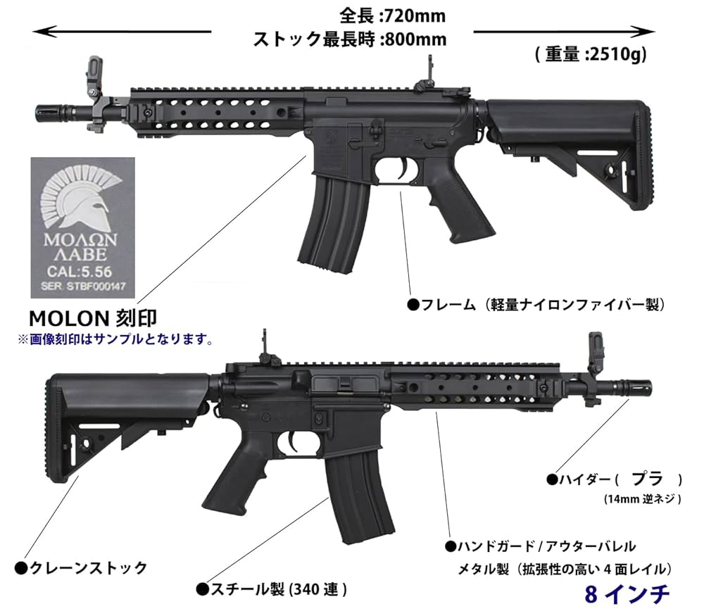 IRON AIRSOFT URX3.1 10.75インチ　東京マルイM4 M4 URX3.1 10.75インチ FRPスポーツライン電動ガン | 電動ガン